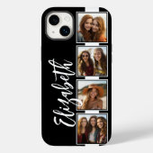 白黒フォトコラージュ正方形フィルムストリップ Case-Mate iPhoneケース (裏面)