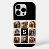 白黒フォトコラージュ オーダーメイド モノグラム Case-Mate iPhoneケース (裏面)