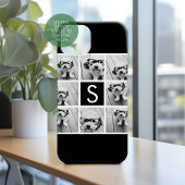 白黒フォトコラージュ オーダーメイド モノグラム Case-Mate iPhoneケース