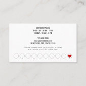 白黒フォトコーヒーショップロイヤリティカード ロイヤリティカード (裏面)