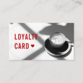 白黒フォトコーヒーショップロイヤリティカード ロイヤリティカード (正面)