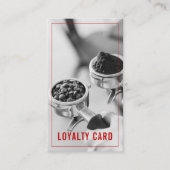 白黒フォトコーヒーショップロイヤリティカード ロイヤリティカード (正面)