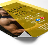 白黒フォトジムパーソナルトレーナーフィットFl ポスター (角)