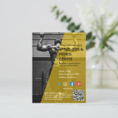 白黒フォトジムパーソナルトレーナーフィットFl ポストカード (スタンド正面)