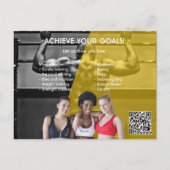 白黒フォトジムパーソナルトレーナーフィットFl ポストカード (裏面)