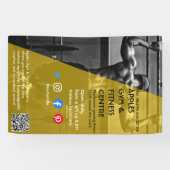 白黒フォトジムパーソナルトレーナーフィットFl 横断幕 (横)