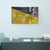 白黒フォトジムパーソナルトレーナーフィットFl 横断幕 (トレードショー)