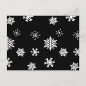 白黒フォトスノーフレークスクリスマス ポストカード (裏面)