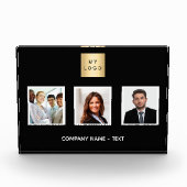 白黒フォトチームのビジネスロゴ フォトブロック (正面)