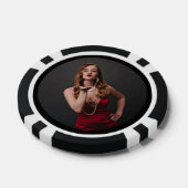 白黒フォトトランプのポーカーチップ ポーカーチップ (シングル)