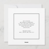 白黒フォトハッピーホリデー誕生のお知らせ シーズンカード (裏面)