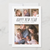 白黒フォトハッピー年賀状 シーズンカード (正面)