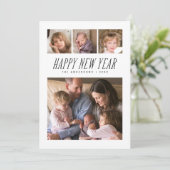 白黒フォトハッピー年賀状 シーズンカード (スタンド正面)