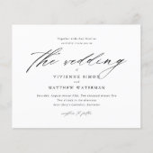 白黒フォトバジェット結婚式招待状 (正面)