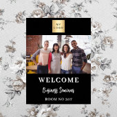 白黒フォトビジネスロゴセミナーへようこそ ポスター