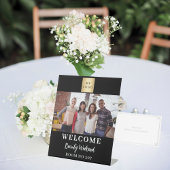 白黒フォトビジネスロゴセミナーへようこそ 台座サイン