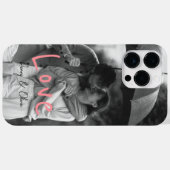 白黒フォトピカスタムックピンクラブタイポグラフィ Case-Mate iPhoneケース (裏面 (横))