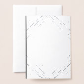 白黒フォトファミリークリスマス 箔カード (裏面封筒付き)