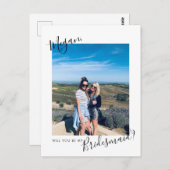 白黒フォトブライドメイド提案スクリプト ポストカード (正面/裏面)