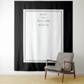 白黒フォトブ結婚ースの背景 タペストリー (インサイチュ)