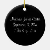 白黒フォトベビーオーナメント セラミックオーナメント (裏面)