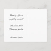 白黒フォトポストカードの日付保存 案内ポストカード (裏面)