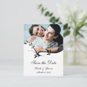 白黒フォトポストカードの日付保存 案内ポストカード (スタンド正面)