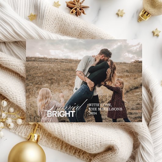 白黒フォトミニマル結婚したリストとブリッヒ シーズンカード