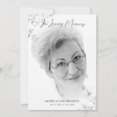 白黒フォトメモリーサービス親愛の内容 ノートカード (正面)