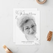 白黒フォトメモリーサービス親愛の内容 ノートカード (正面/裏面インサイチュ)