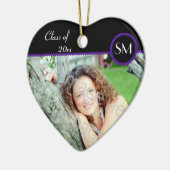 白黒フォト卒業オーナメント セラミックオーナメント (左)
