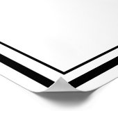 白黒フォト卒業パーティーの署名 ポスター (角)