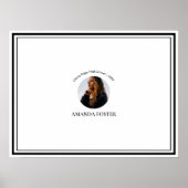 白黒フォト卒業パーティーの署名 ポスター (正面)