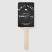 白黒フォト引用文クラス卒業ありがとう ハンドファン (裏面)