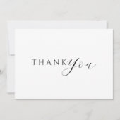 白黒フォト結婚のサンキューカード サンキューカード (正面)