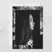 白黒フォト葬儀メモリアル発表 招待状 (裏面)