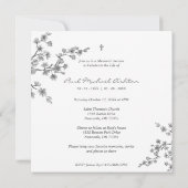 白黒フォト記念葬儀サービス ノートカード (裏面)