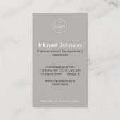 白黒フォト財務顧問名刺 名刺 (裏面)