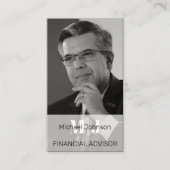 白黒フォト財務顧問名刺 名刺 (正面)