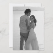 白黒フォト金ゴールド文字日付の保存 セーブザデート (裏面)