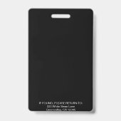 白黒フォトIDバッジ バッジ (Back)