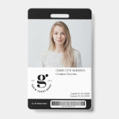 白黒フォトIDバッジ バッジ (Front)