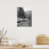 白黒フォレストクリークのポスター ポスター (キッチン)