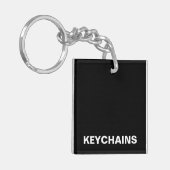 白黒フォントキーチェーン キーホルダー (正面左)