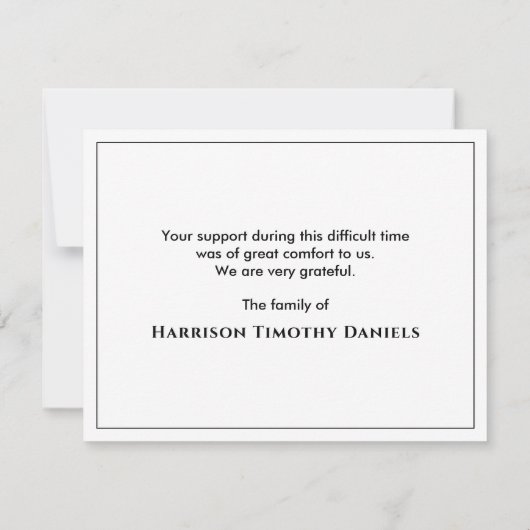 白黒フォーエバー魚釣り追悼式 サンキューカード (裏面)