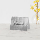 白黒フォークフォレストコテージコーレブリデスメイド カード (黄色い花)