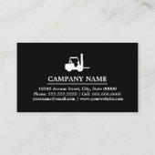 白黒フォークリフト,ロジシック – プロフェッショナル 名刺 (裏面)