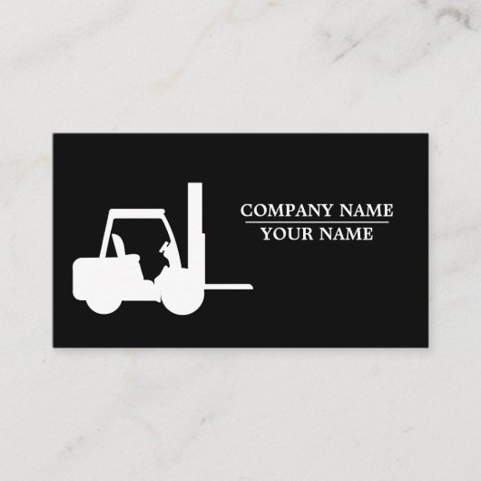 白黒フォークリフト,ロジシック – プロフェッショナル 名刺 (正面)