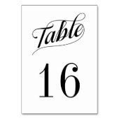 白黒フォーマルの表番号カード テーブルナンバー (正面)