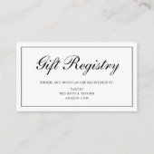 白黒フォーマルギフト結婚簿 エンクロージャーカード (正面)